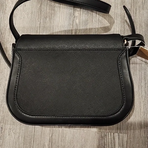 Michael Kors Black Lucie Small Saddle Crossbody Bag - Picture 3 of 4